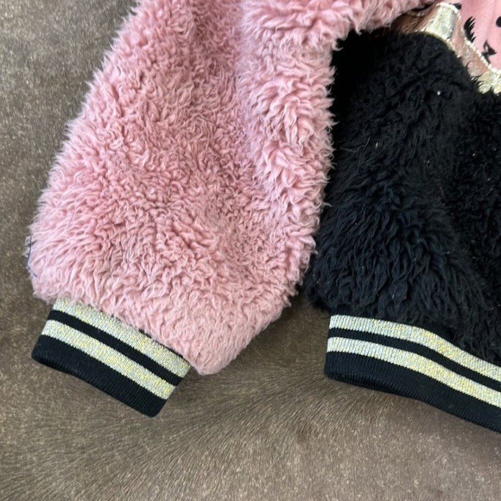 Baby Sara Faux Fur Color Blocked Bomber Jacket - Picture 3 of 9
